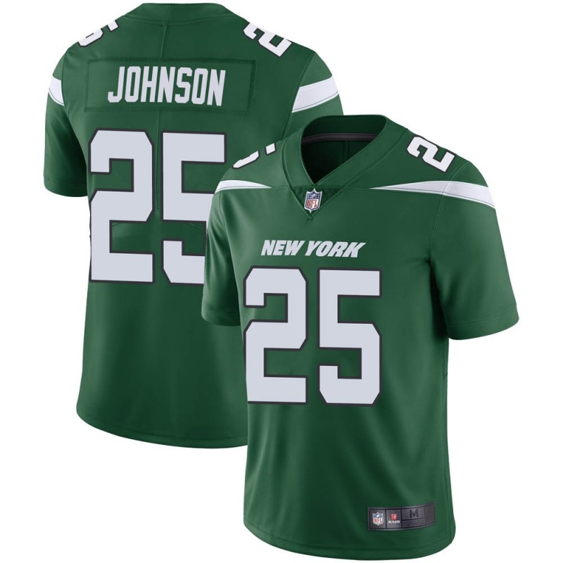 Men's New York Jets #25 Ty Johnson Green Vapor Untouchable Limited Stitched Jersey